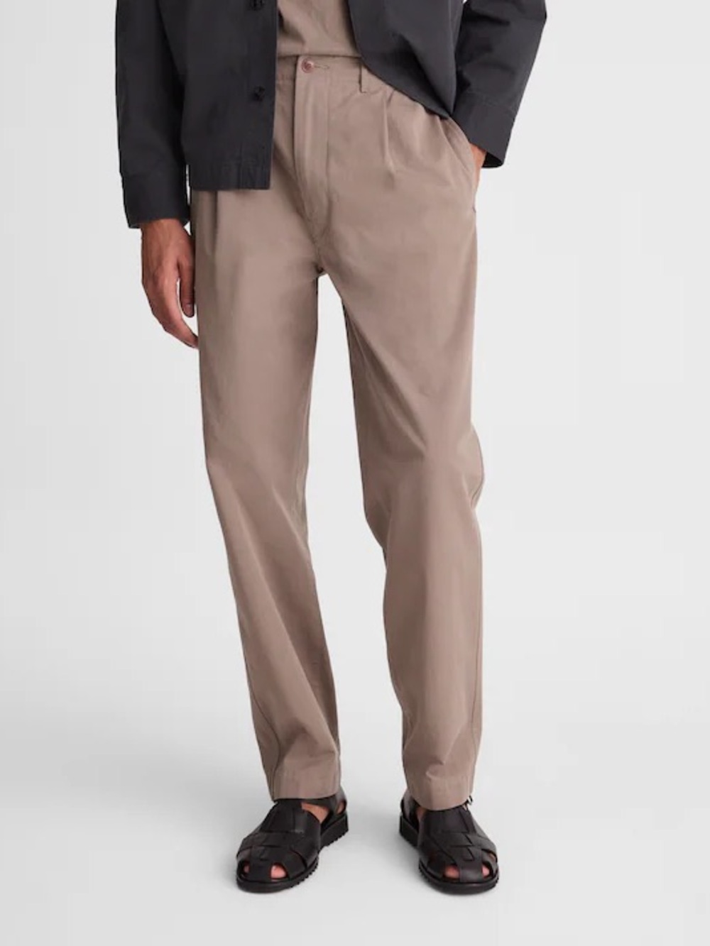NWT Madewell Men’s Pleated Chino Pants Dark Driftwood Brown Uniform Twill 31x30